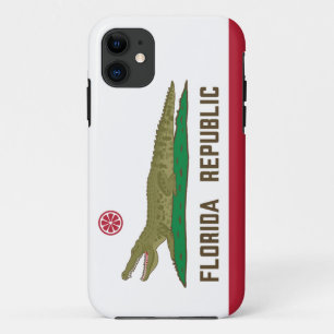 Florida Republic Alligator Flag Crocodile iPhone 11 Case