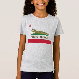 Florida Republic Alligator Flag Crocodile T-Shirt