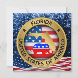 Florida Republican Patriotic Invitation - srf