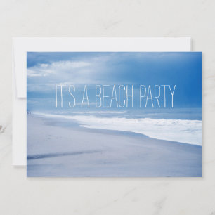 Florida Retro Beach Ocean Party Invitation