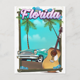 Florida Retro style travel poster Postcard