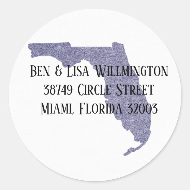 Florida Return Address Label Seal (Front)