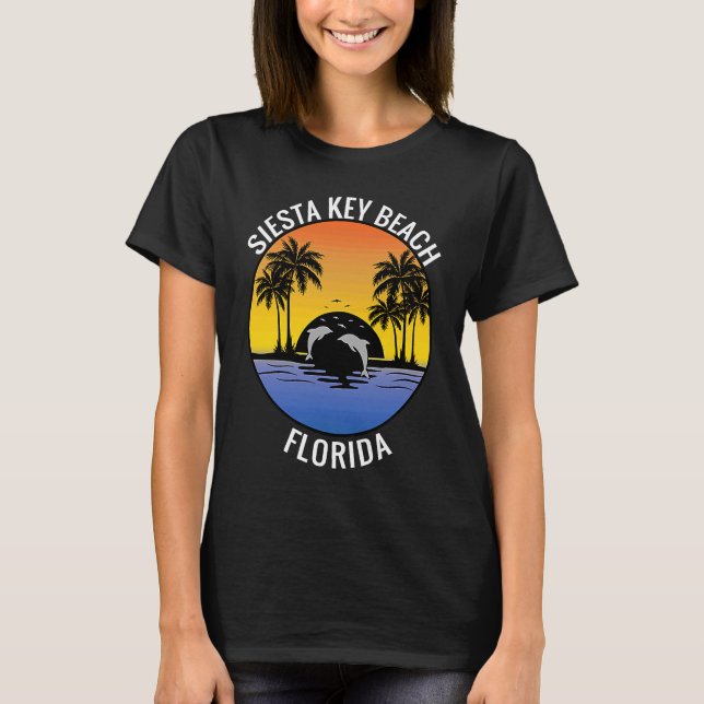 Florida Road Trip Family Vacation Siesta Key Beach T-Shirt (Front)