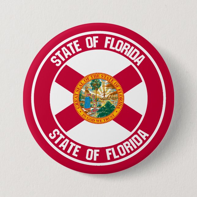 Florida Round Emblem 7.5 Cm Round Badge (Front)