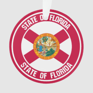 Florida Round Emblem Ornament