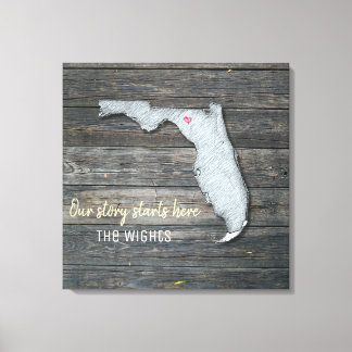 Florida Rustic Stretched Canvas Print