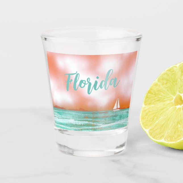 Florida Sailing Shot Glass (Front)