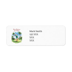 Florida Santa Golfing Christmas Holiday