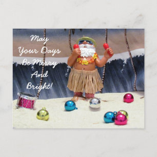 Florida Santa Postcard - Merry Rockin' Christmas