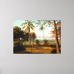 Florida Scene, famous artwork by Albert Bierstadt Canvas Print