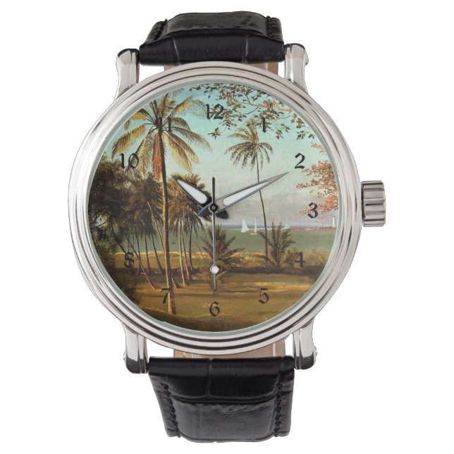 Florida Scene - Painting by Albert Bierstadt Watch (Front)