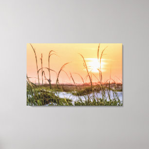 Florida Sea Oats Sunrise Canvas Print