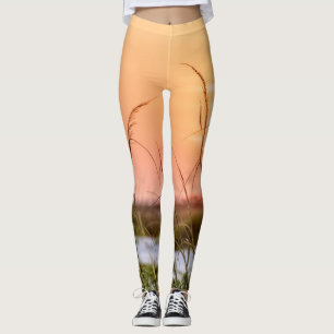 Florida Sea Oats Sunrise Leggings
