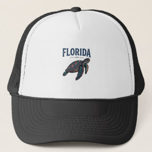 Florida Sea Turtle Vintage Engraving Graphic_1 Trucker Hat