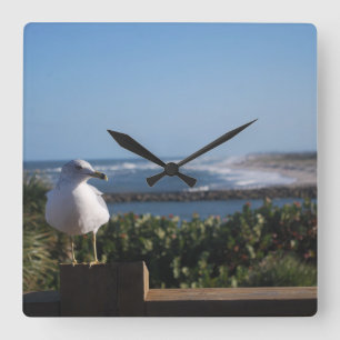 Florida Seagull Atlantic Ocean Beach Clock