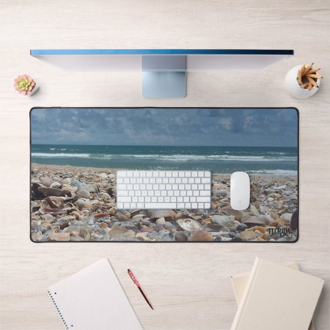 Florida Seashell Atlantic Ocean Beach Photo Desk Mat (Office 1)