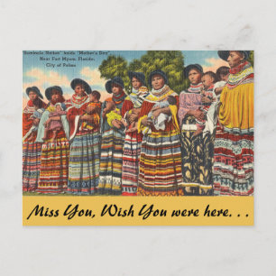 Florida, Seminoles Ft. Myers Postcard