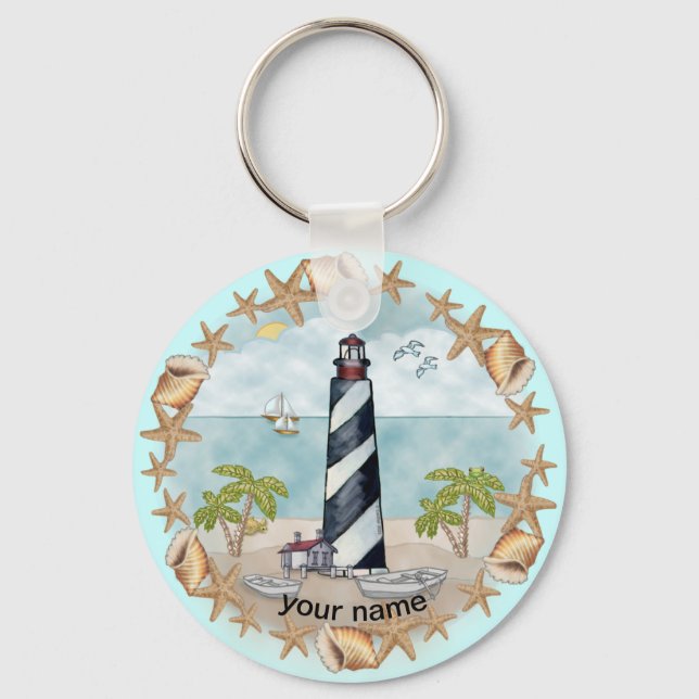 Florida Shells Lighthouse keychain  (Front)