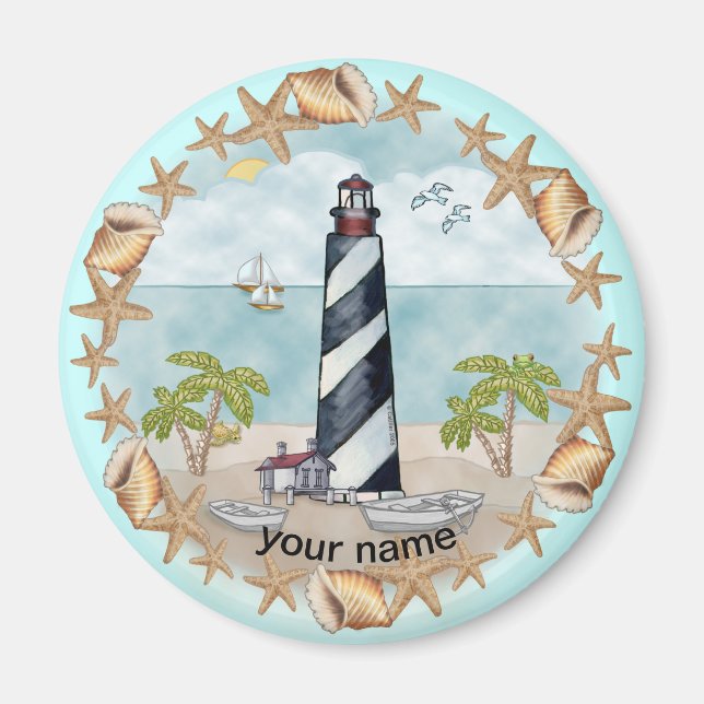 Florida Shells Lighthouse magnet (Front)