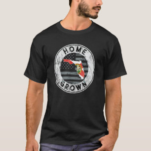Florida Shirt Home Grown State American Flag Pride