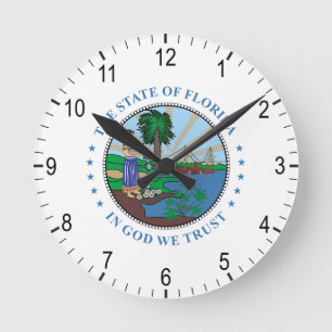 Florida sign round clock