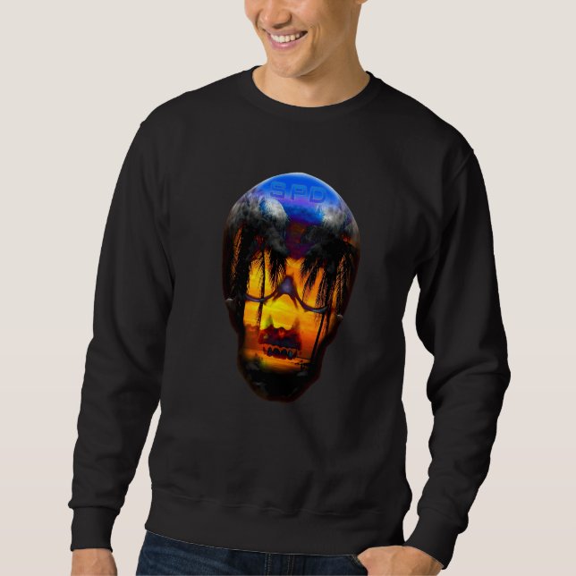 Florida Skull Palm Trees Sweatshirt (Front)