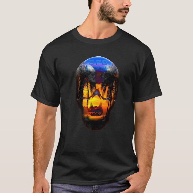 Florida Skull Palm Trees T-Shirt (Front)
