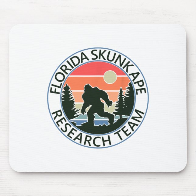 Florida Skunk Ape Research Team Fun Camping Hiking Mouse Mat (Front)