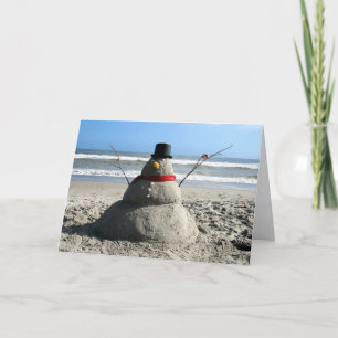 Florida Snowman - Greeting Card