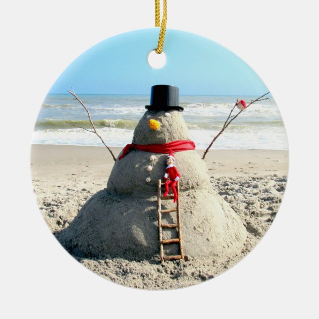 Florida Snowman Ornament (Front)