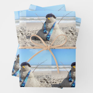 Florida Snowman - Wrapping Paper Sheets
