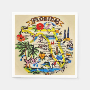  Florida Souvenir Cocktail Napkin