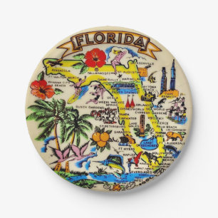 Florida Souvenir Paper Plates