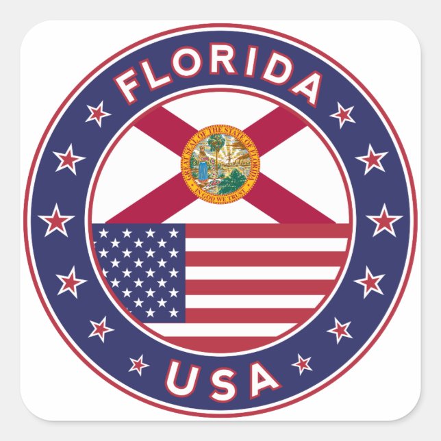 Florida Square Sticker (Front)