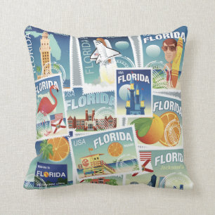 Florida Stamps Cushion