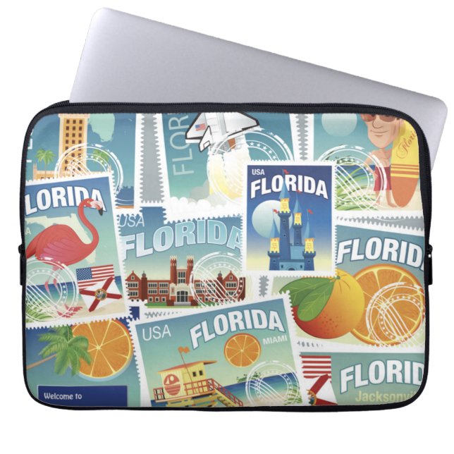 Florida Stamps Laptop Sleeve (Front)