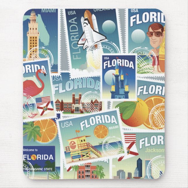 Florida Stamps Mouse Mat (Front)