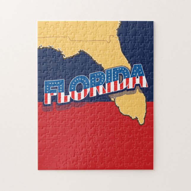 Florida stars and Stripes map Jigsaw Puzzle (Vertical)