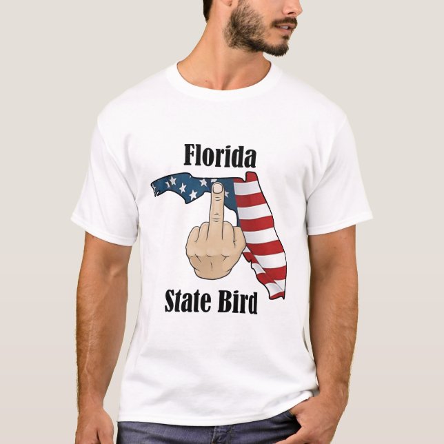 Florida state bird t-shirt middle finger flag (Front)