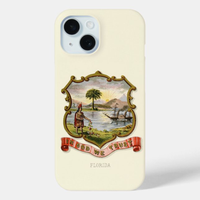 Florida state coat of arms (1876) Case-Mate iPhone case (Back)
