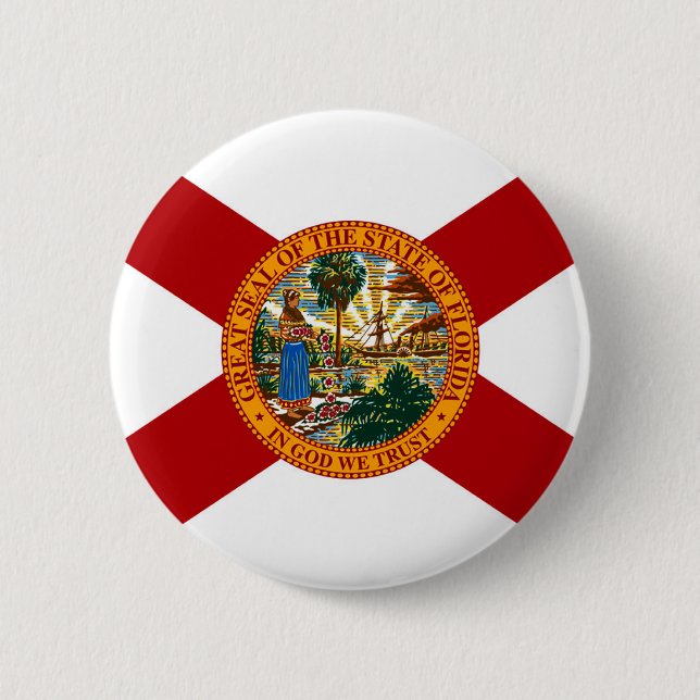 Florida State Flag 6 Cm Round Badge (Front)