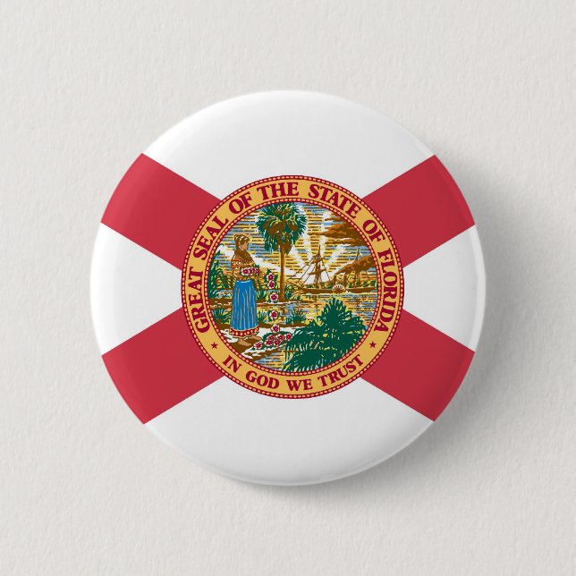 Florida State Flag 6 Cm Round Badge (Front)