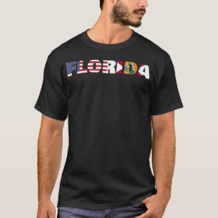 Florida State Flag American Flag T-Shirt
