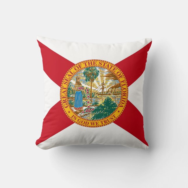 Florida State Flag American MoJo Pillow (Front)