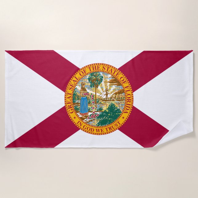 Florida State flag Beach Towel (Front)