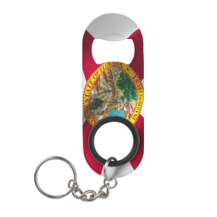 Florida State Flag Bottle Keychain