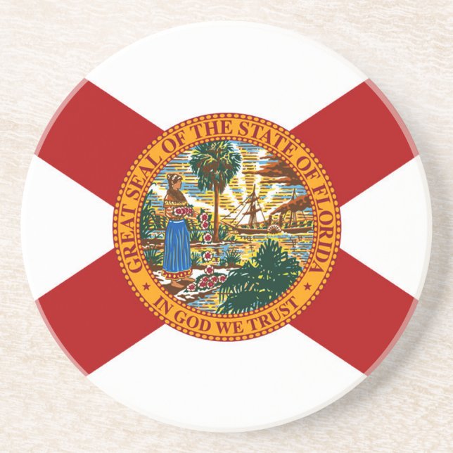 Florida State Flag Coaster (Front)