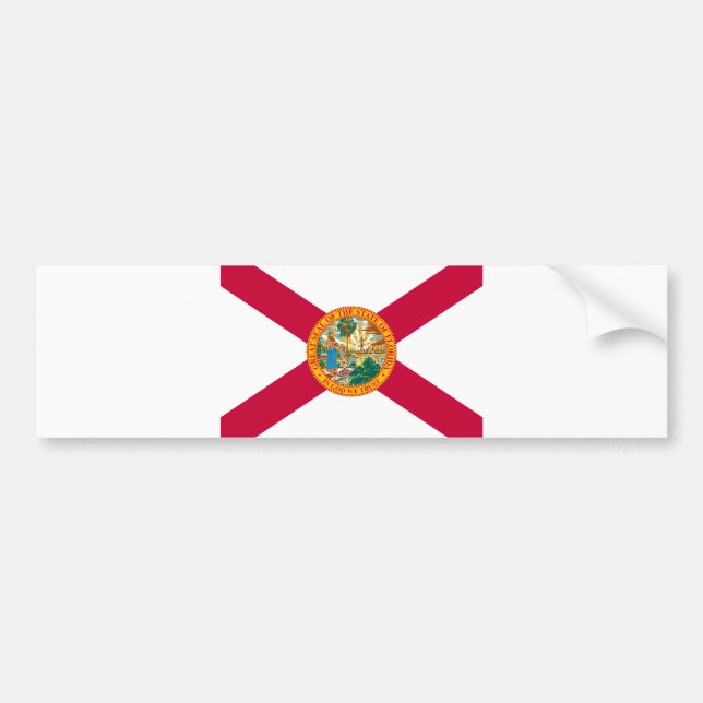 Florida State Flag Design Bumper Sticker (Front)