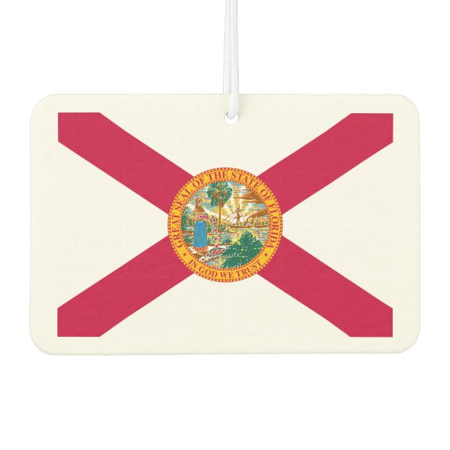 Florida State Flag Design Car Air Freshener (Front)