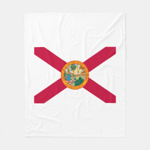 Florida State Flag Design Decor Fleece Blanket